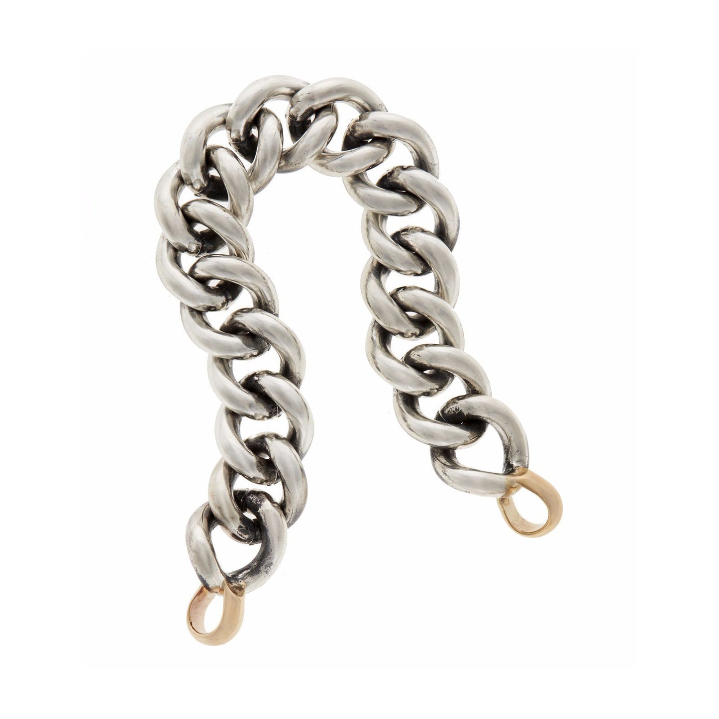 Mega Curb Chain in Silver & Gold