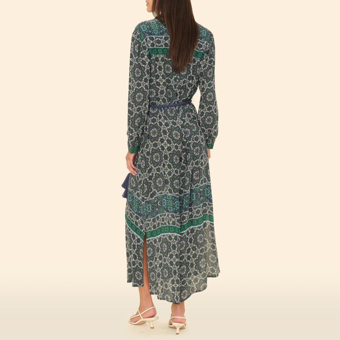 Annabelle Dress in Navy Tile