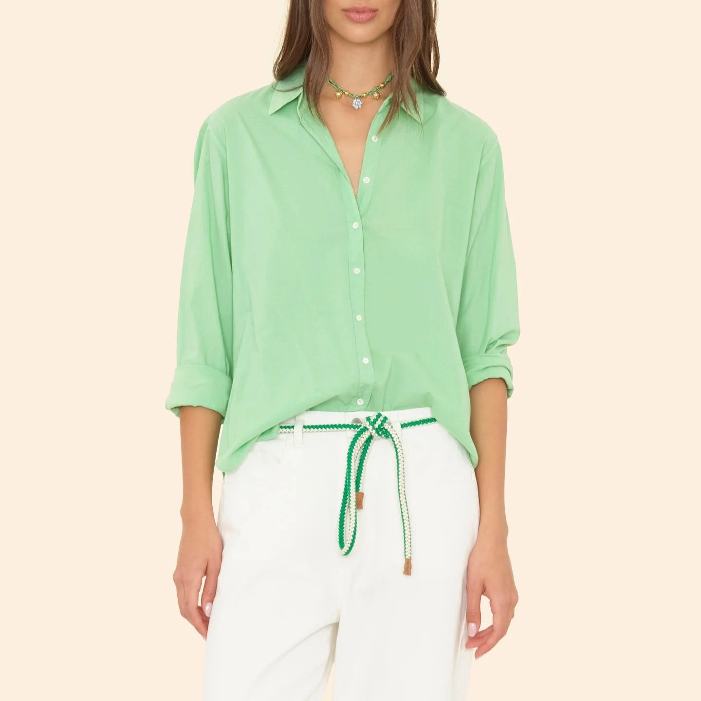 Beau Shirt in Pistachio Green
