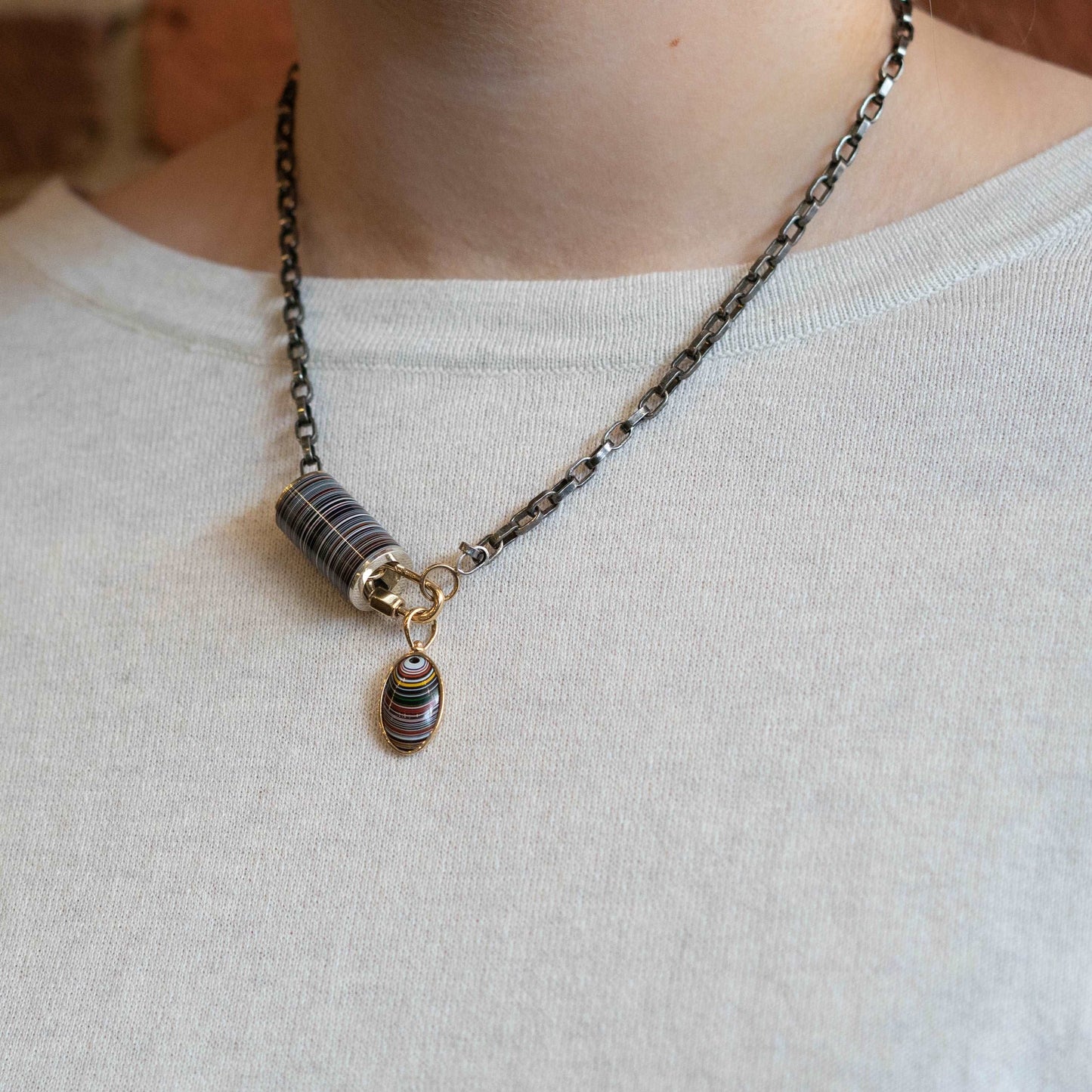 Blackened Silver Biker Chain