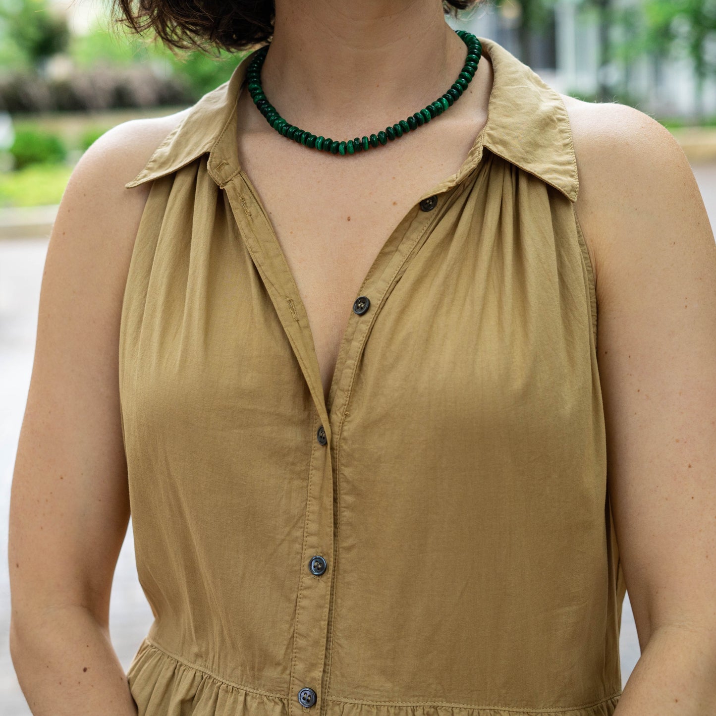 Malachite Beaded Strand