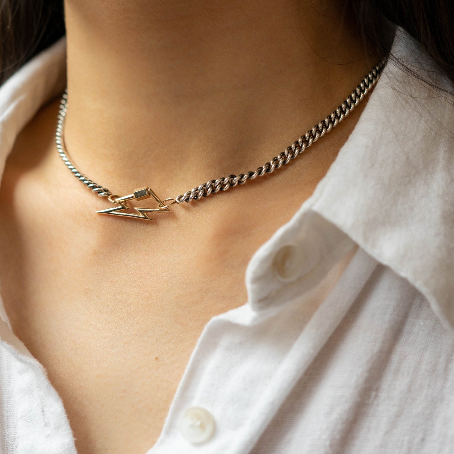 Heavy Curb Chain in Silver
