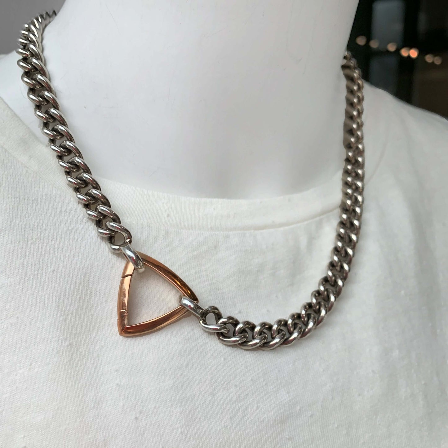 Mini Mega Curb Chain in All Silver
