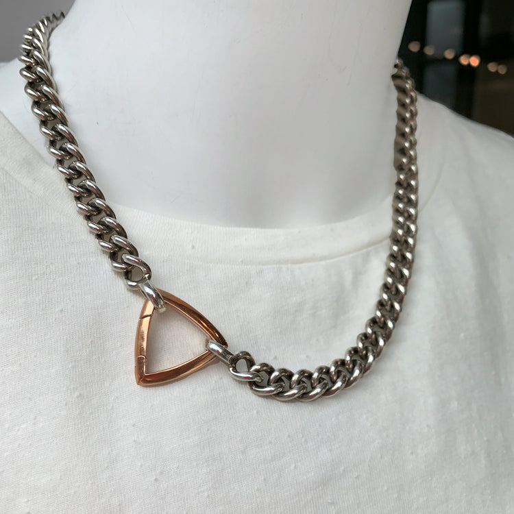 Mini Mega Curb Chain in All Silver