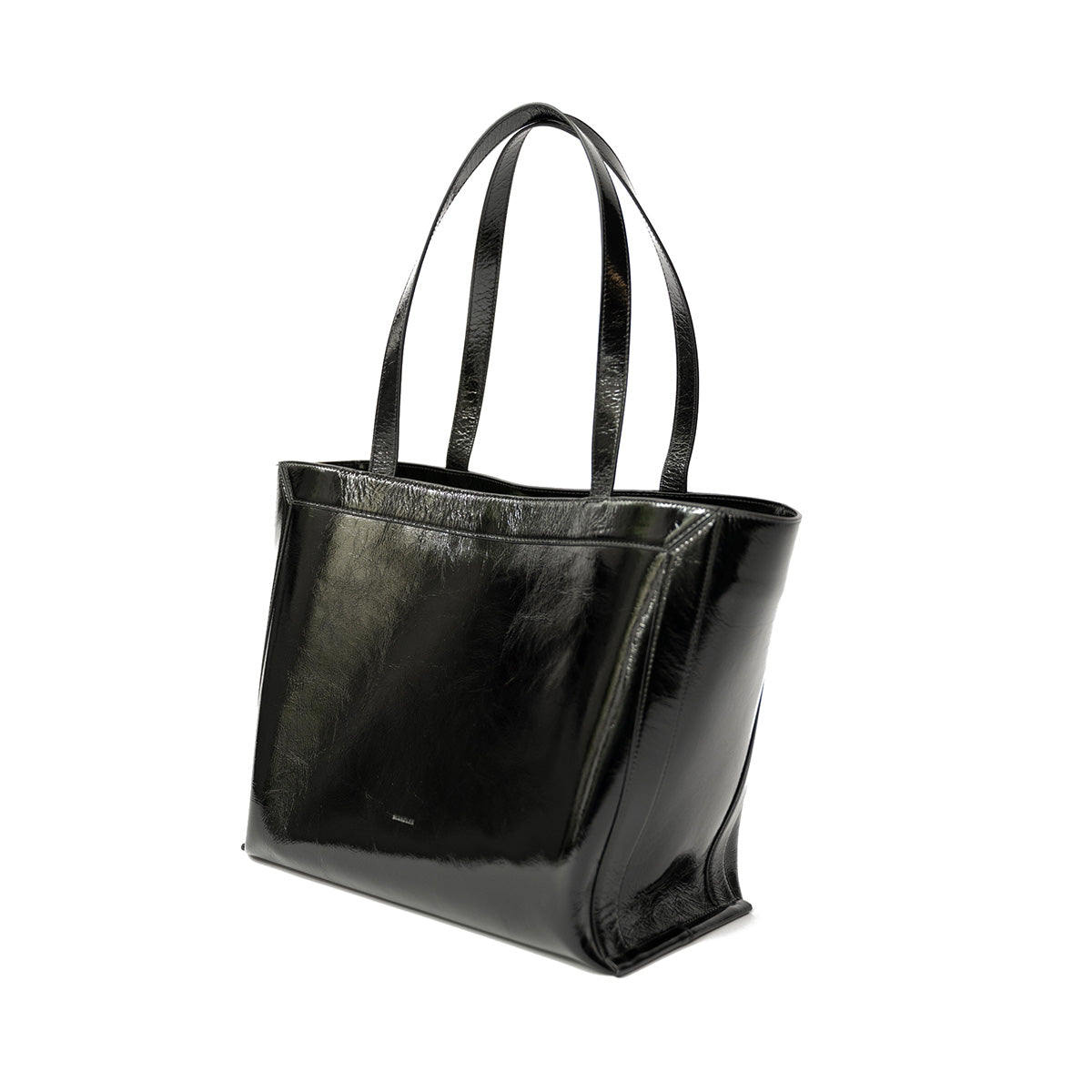 Ida Medium Tote in Black Glaze