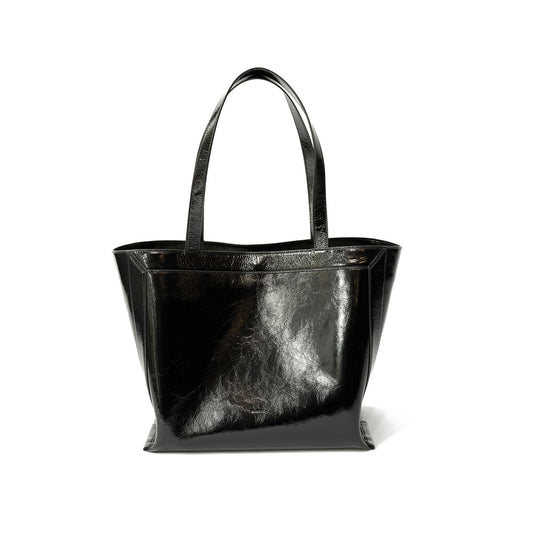 Ida Medium Tote in Black Glaze