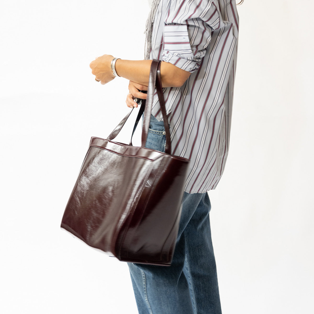 Ida Medium Tote in Oxblood Glaze