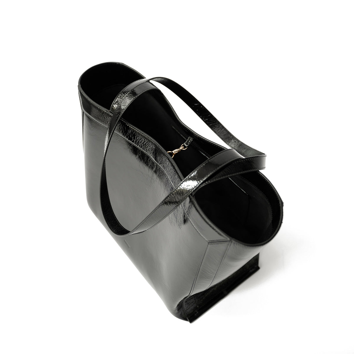 Ida Medium Tote in Black Glaze
