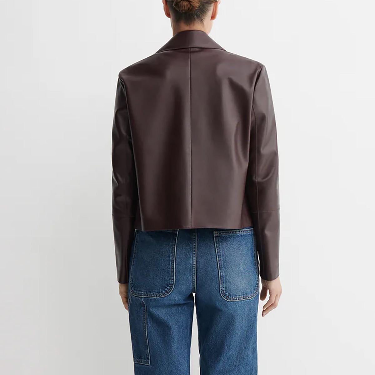 Emy Leather Shacket in Shiraz