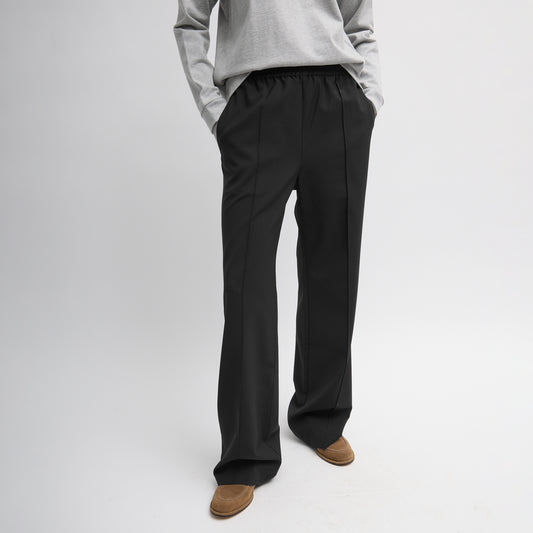 Scottie Jogger in Black Tropical Wool
