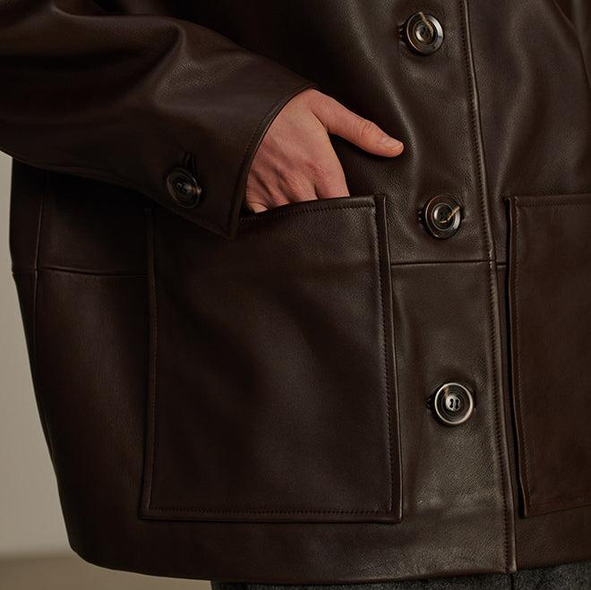 (NEW) Vincenzo deals Leather Jacket - Small