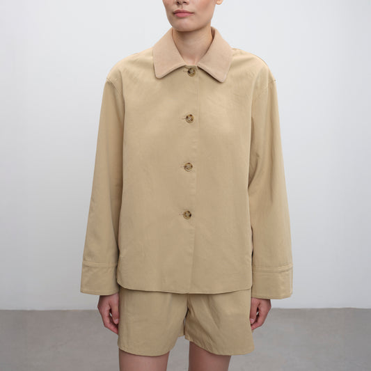 Sina Canvas Jacket in Beige