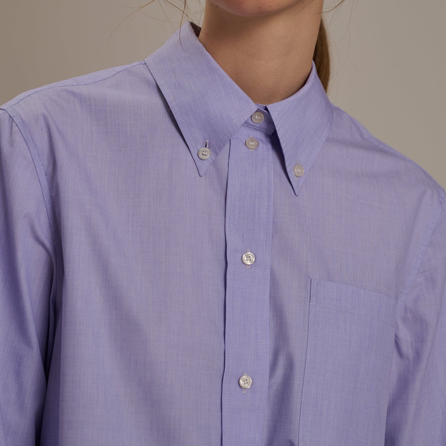 Maria Button Up Blouse in Lavender