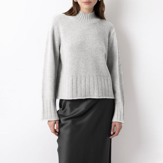 Mock Neck Sweater in Snowflake