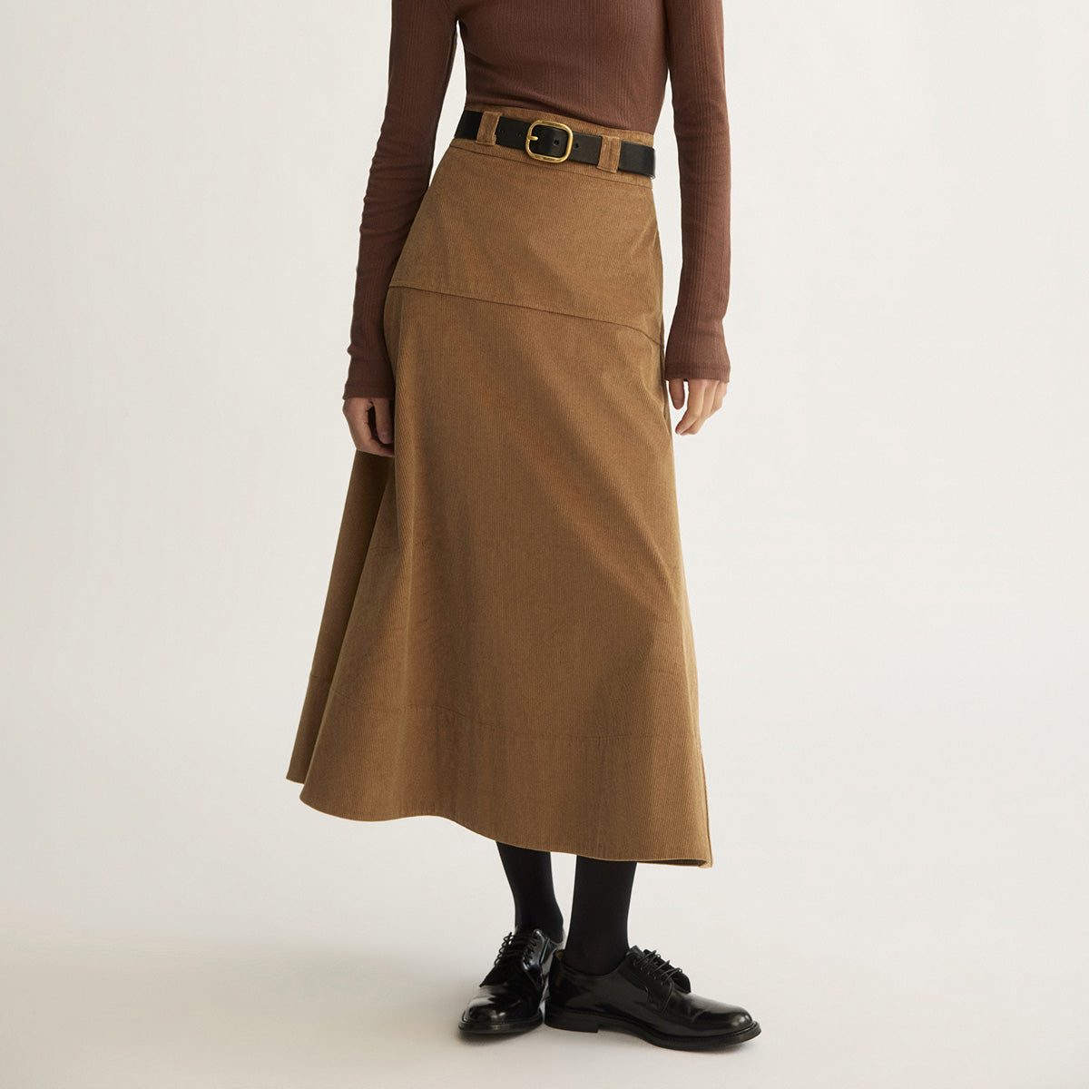 Elizabeth Long Skirt in Saddle