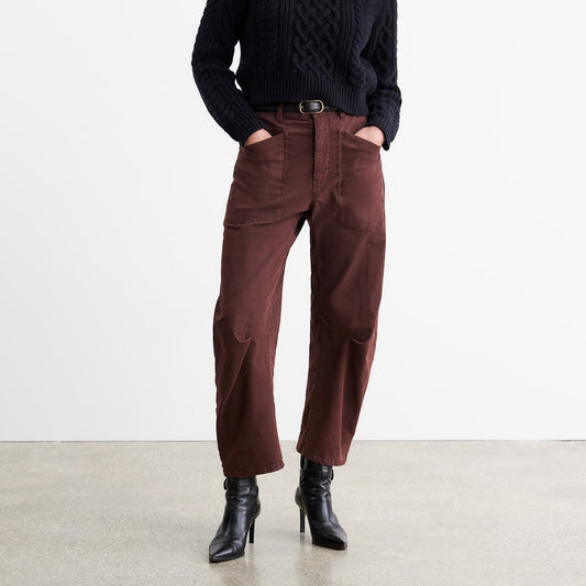 Shon Twill Pant in Oxblood