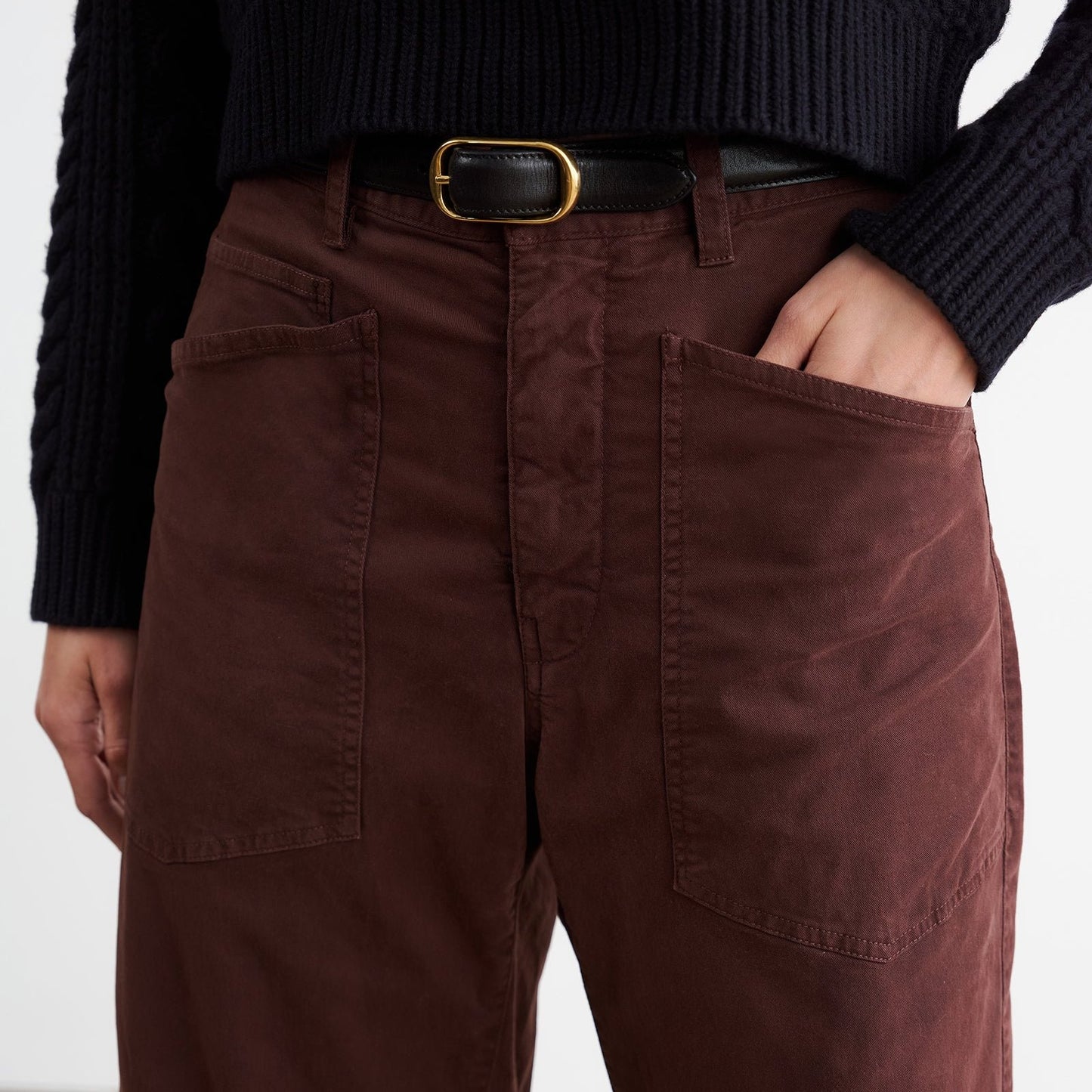 Shon Twill Pant in Oxblood