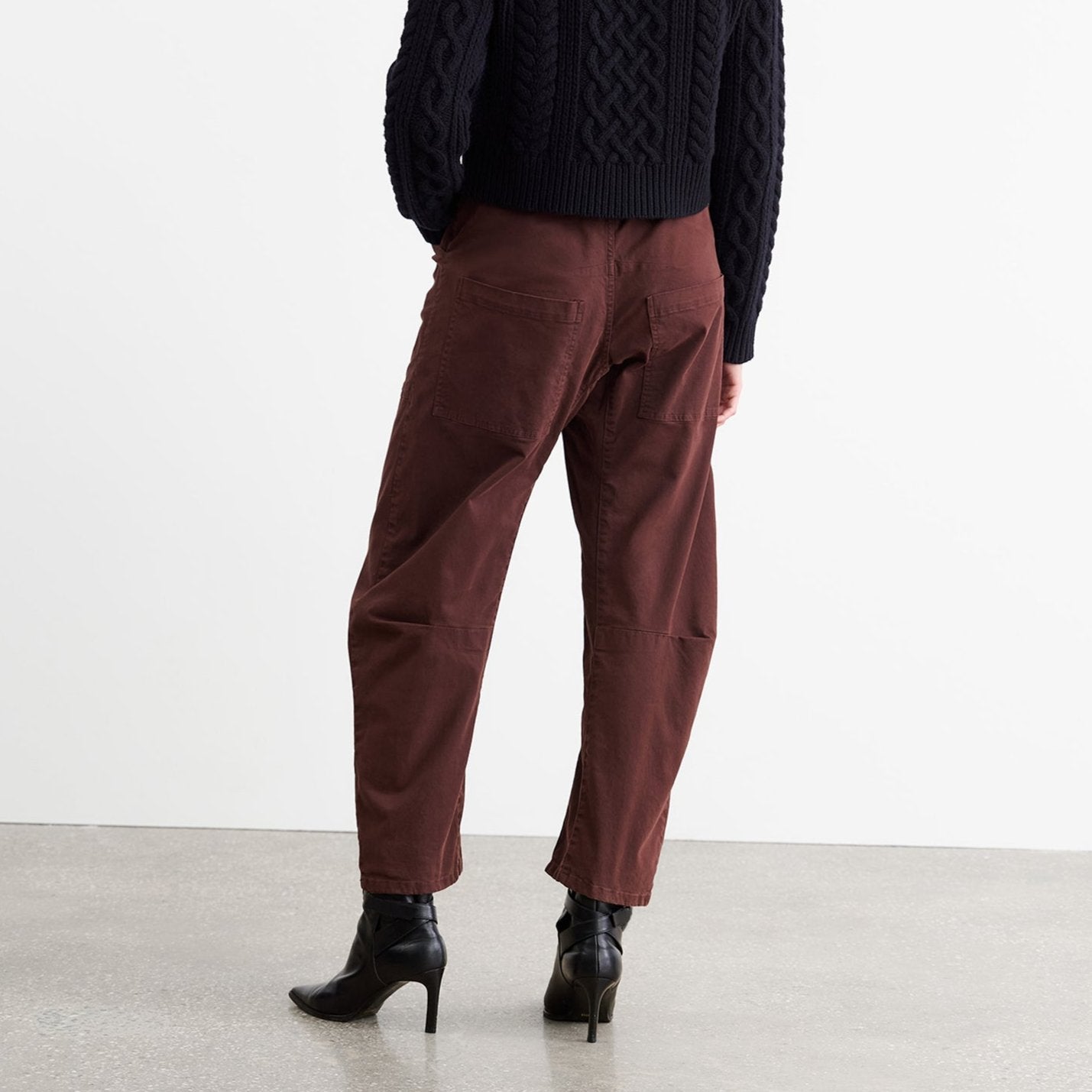 Shon Twill Pant in Oxblood