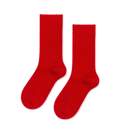 Italia Cozy Rib Crew in Scarlet