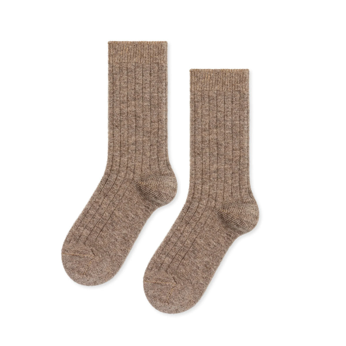 Italia Cozy Rib Crew in Llama