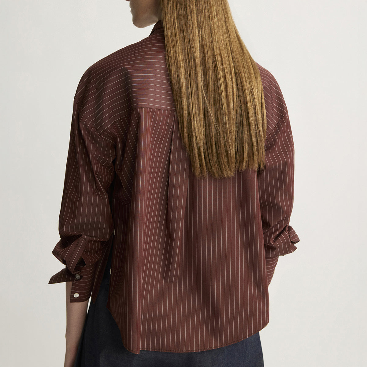 Watts Blouse in Oxblood Stripe