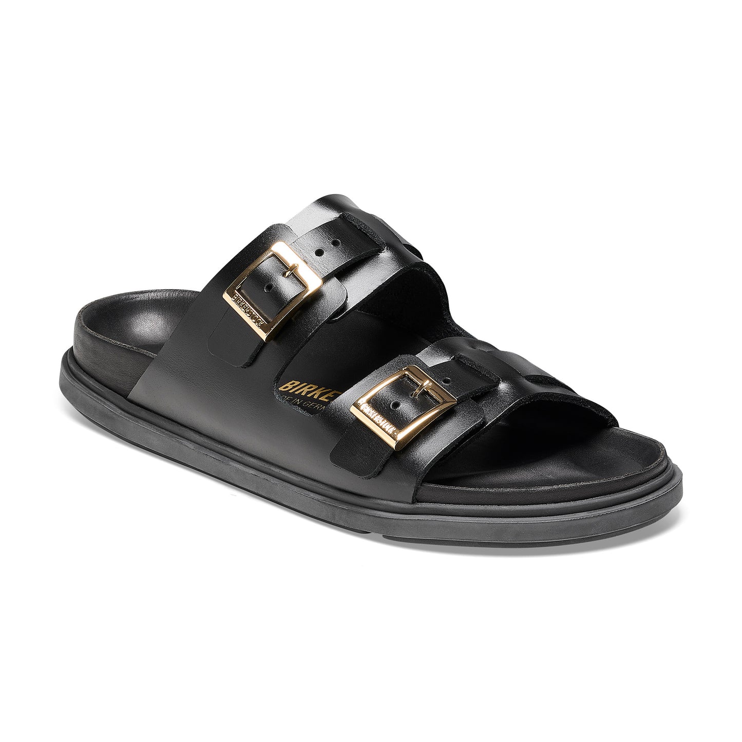 St Barths Sandal in Black Leather