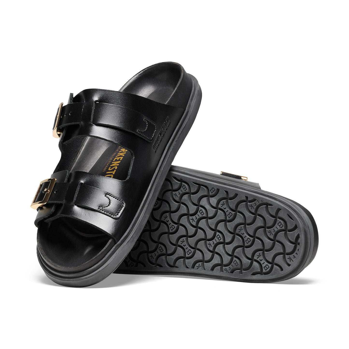 St Barths Sandal in Black Leather