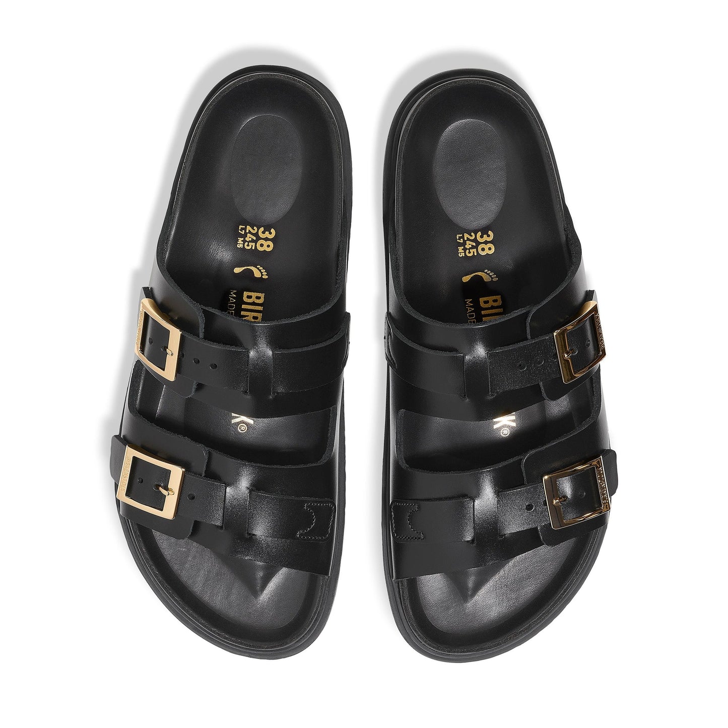 St Barths Sandal in Black Leather