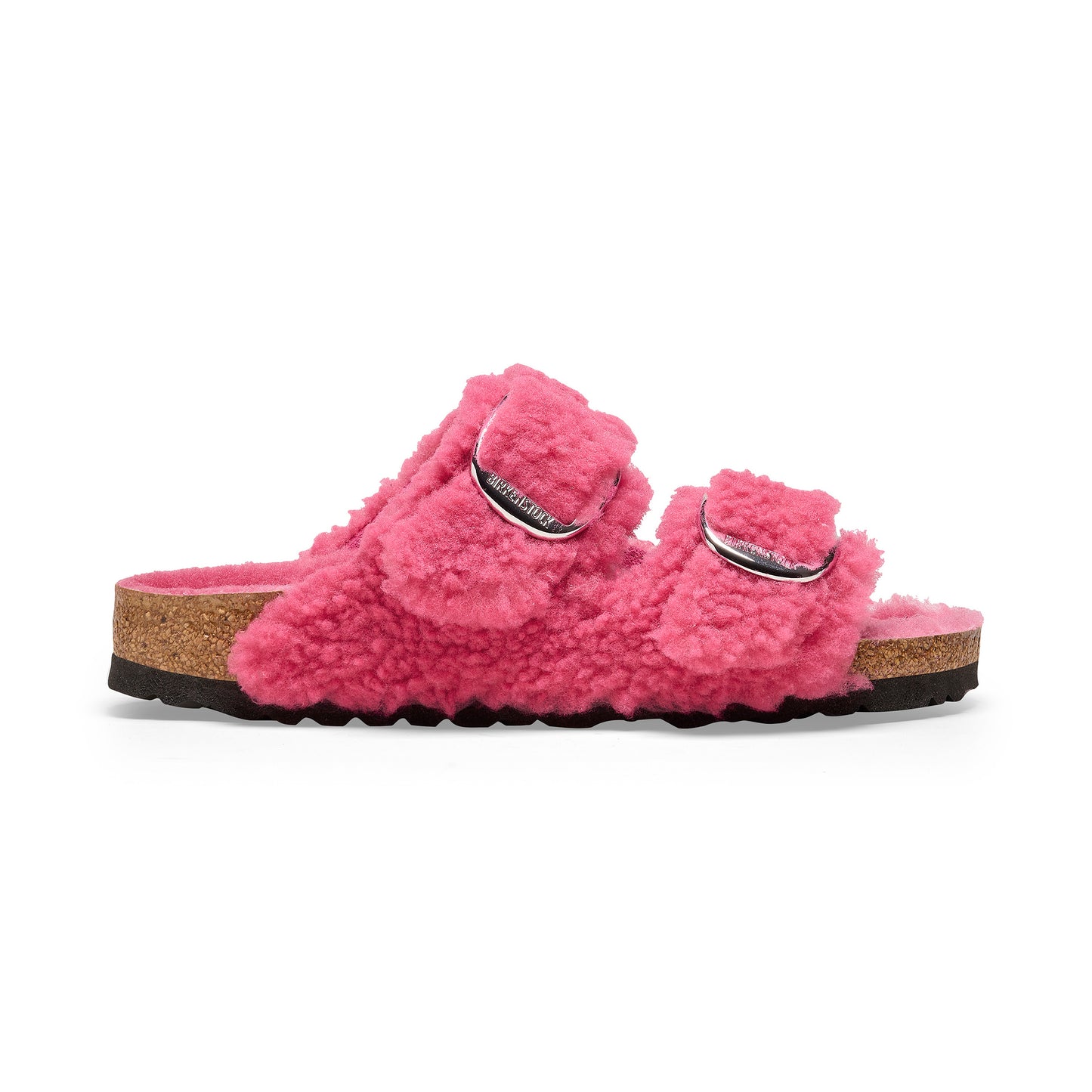 Arizona Big Buckle in Fuchsia Tulip Teddy Shearling