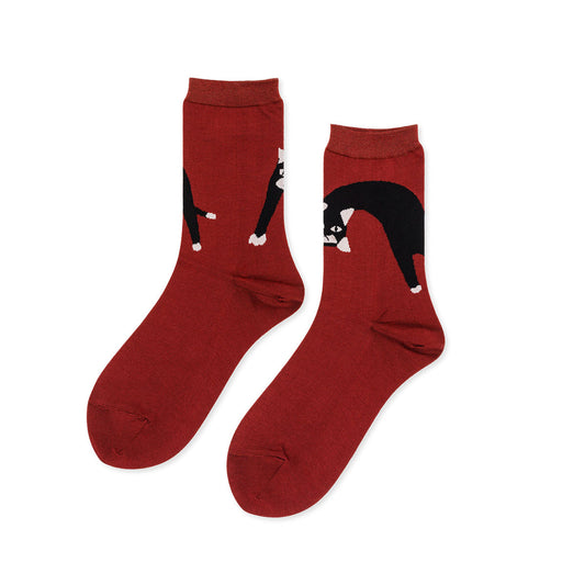 Pounce Crew Sock in Merlot