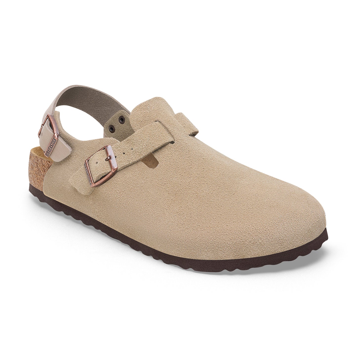 Tokio Clog in Taupe Suede