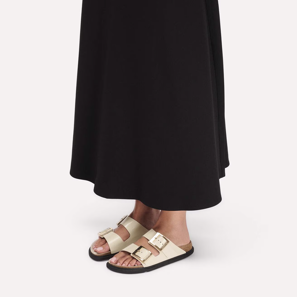 Arizona Droplet Buckle Sandal in Ecru