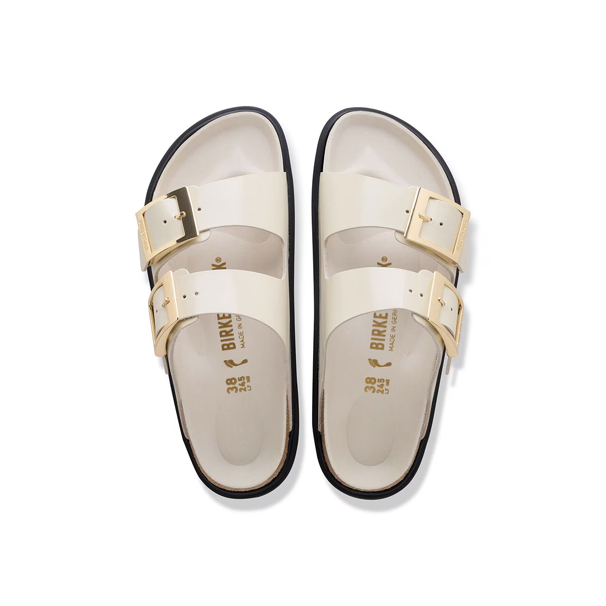 Arizona Droplet Buckle Sandal in Ecru