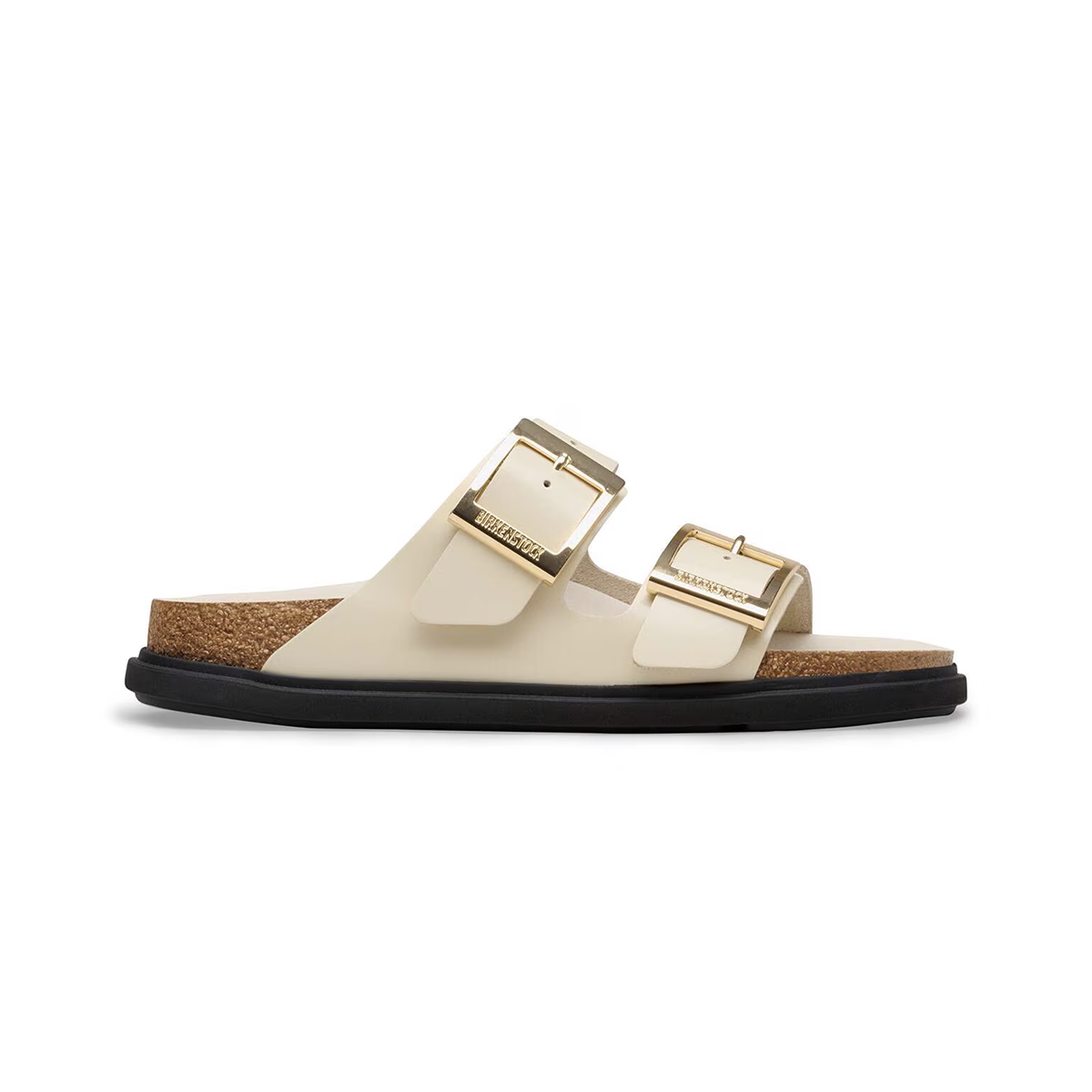 Arizona Droplet Buckle Sandal in Ecru