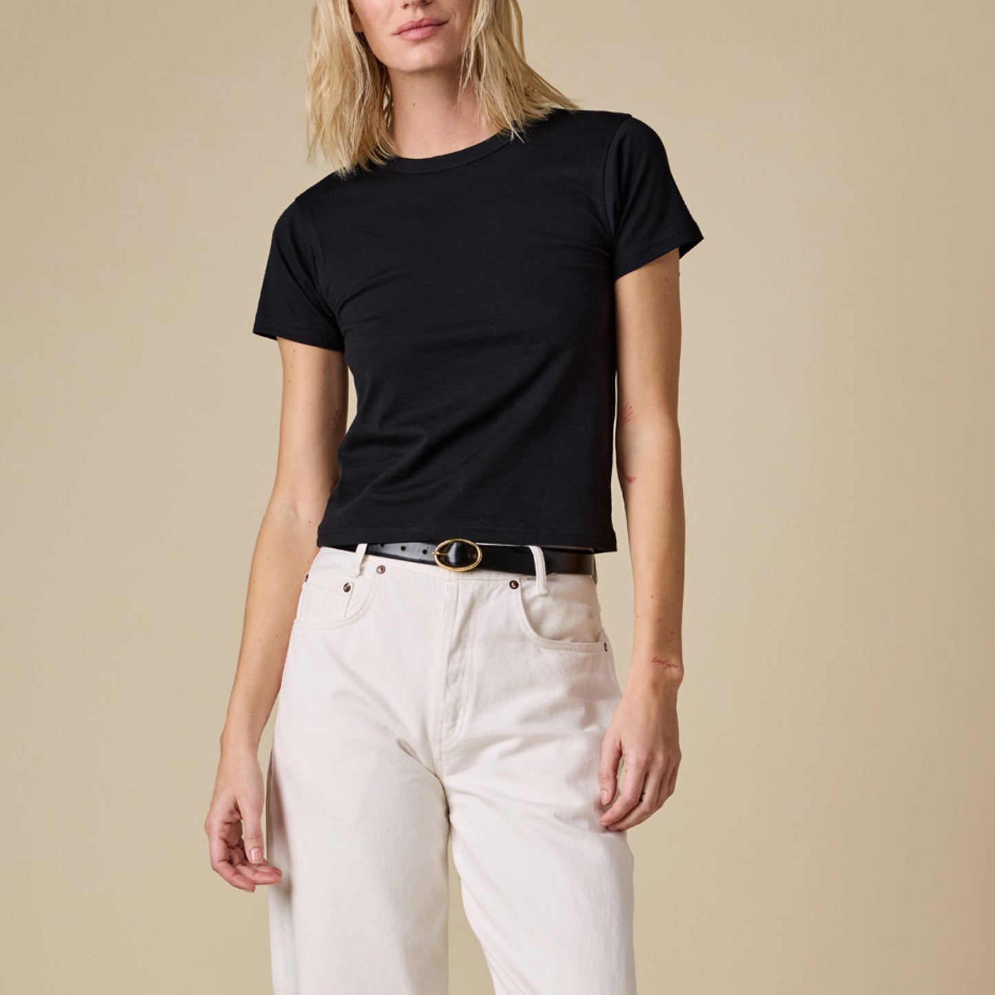 Shrunken Perfect Tee in Black