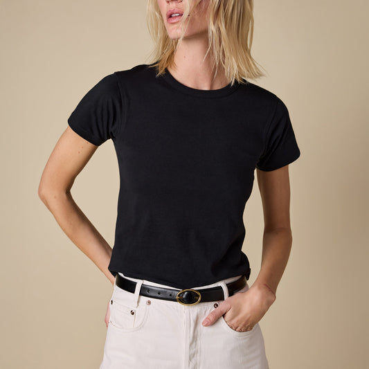 Shrunken Perfect Tee in Black
