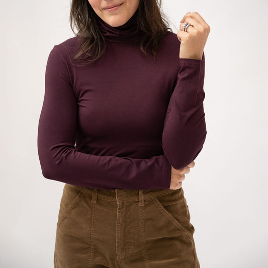 Longsleeve Turtleneck in Bordeaux