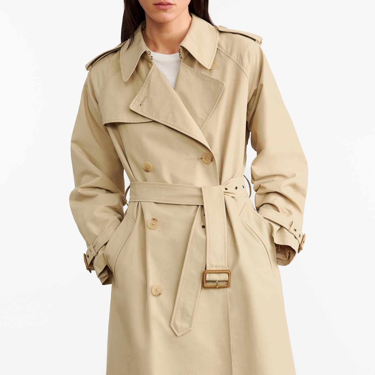 Tanner Trench Coat in Khaki