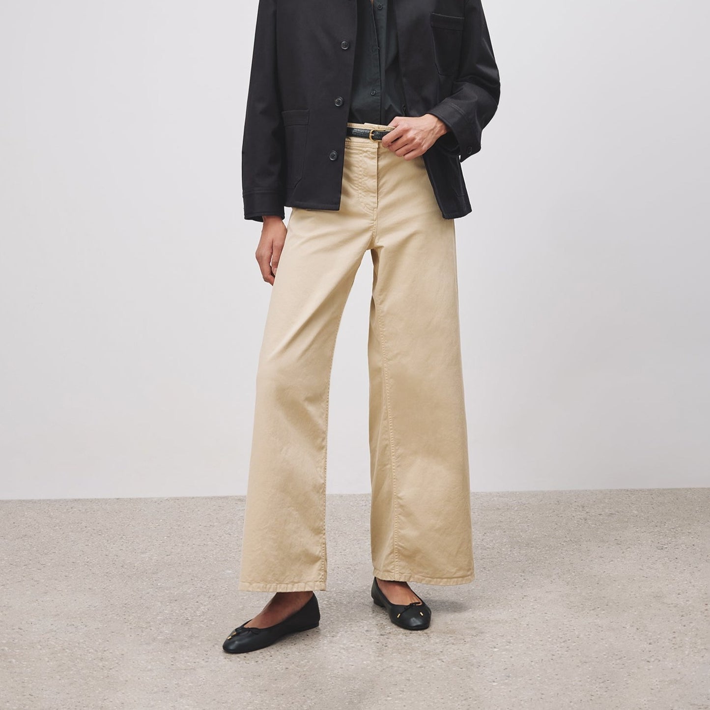 Megan Twill Pant in Sandstone