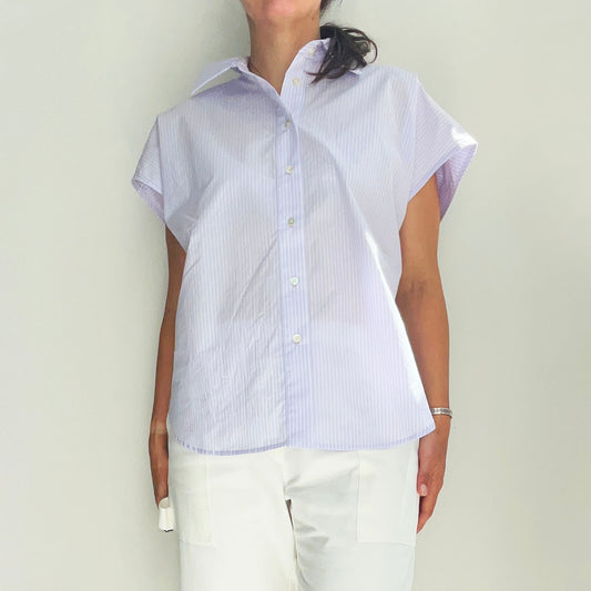 Felicity Shirt in Lavender Stripe