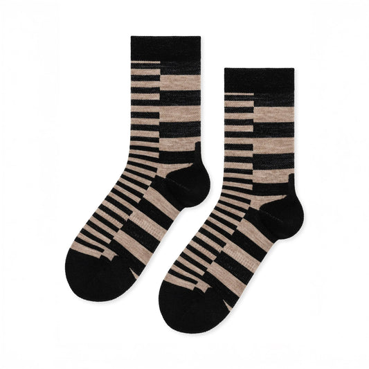 Piano Wool Sporty Crew Sock in Fog