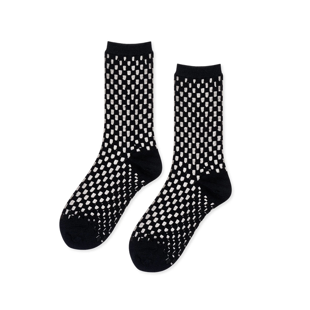 Anise Sheer Crew Sock in Black