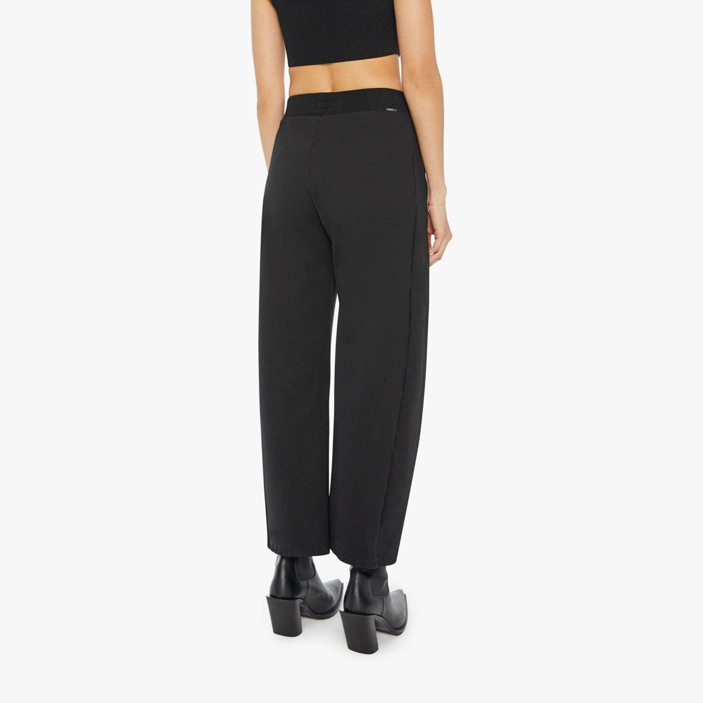 Smooth Half-Pipe Flood Pant in Black