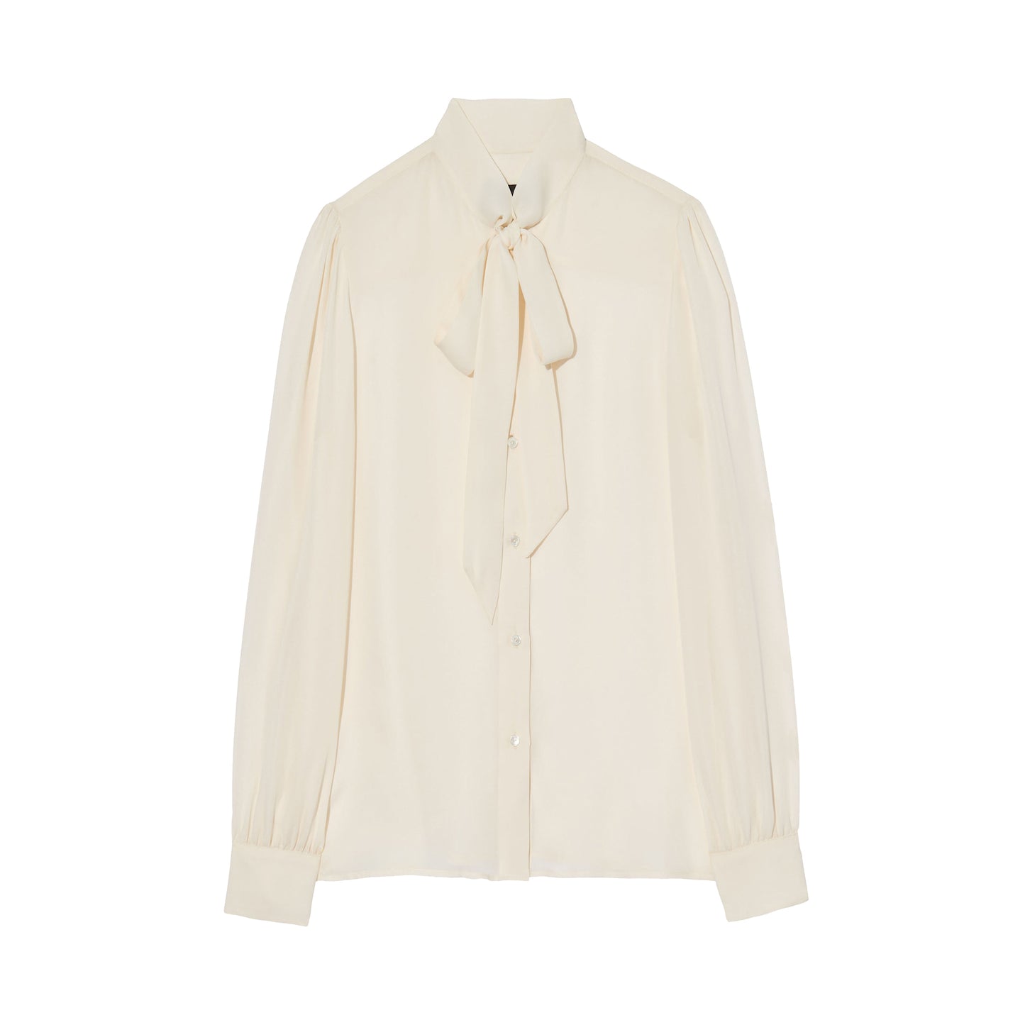 Carina Silk Tie Blouse in Ivory