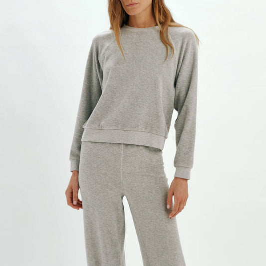 Tilos Sweatshirt in Grey Heather Terry