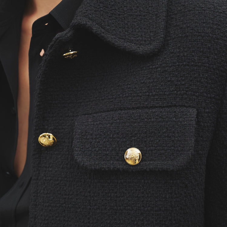 Paloma Tweed Jacket in Black