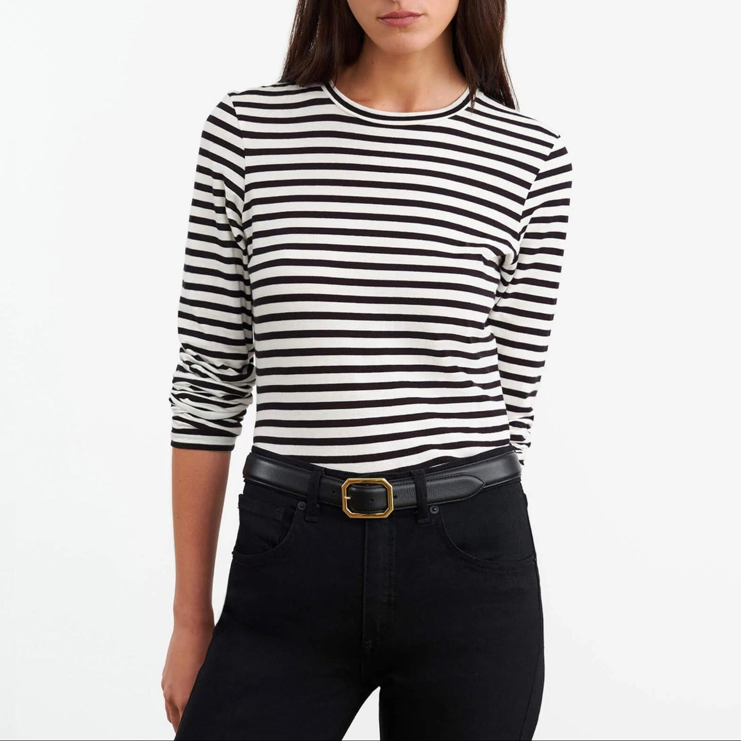 Susana Long Sleeve Tee in Stripe