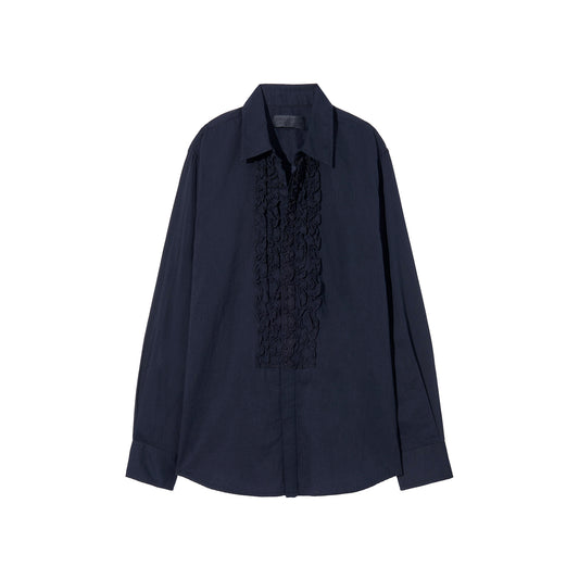 Nathael Ruffle Blouse in Midnight