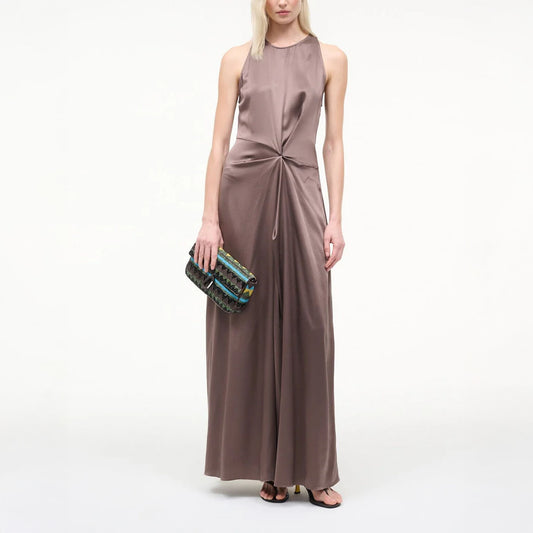 Jaylen Silk Dress in Mink