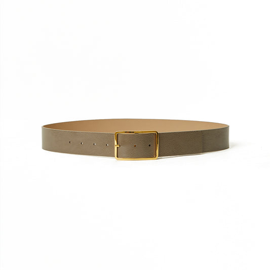 Milla Gloss Leather Belt in Truffle